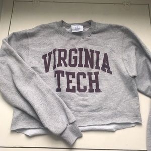 Virginia tech cropped champion crewneck